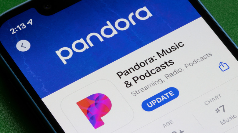 An app store page showing the Pandora app.