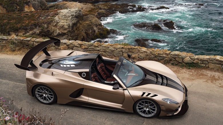 Overhead shot of the Hennessey Venom F5 LF