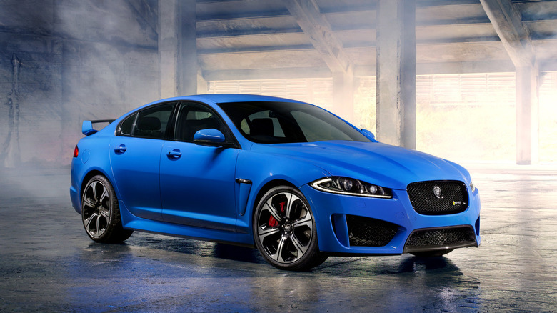 Side shot of the Jaguar XFR-S