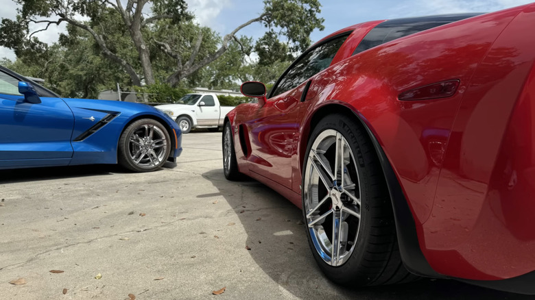 Corvettes with staggered fitments