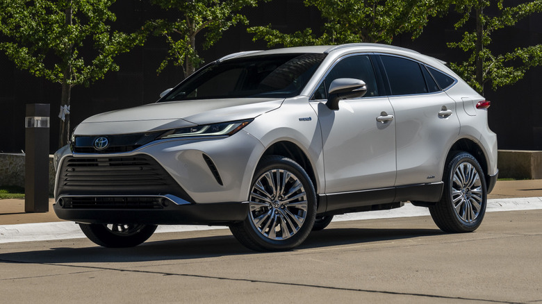 2021 Toyota Venza XLE parked on a paved surface with trees in the background