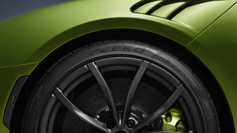 Pirelli Cyber Tyre fitted to a McLaren Artura
