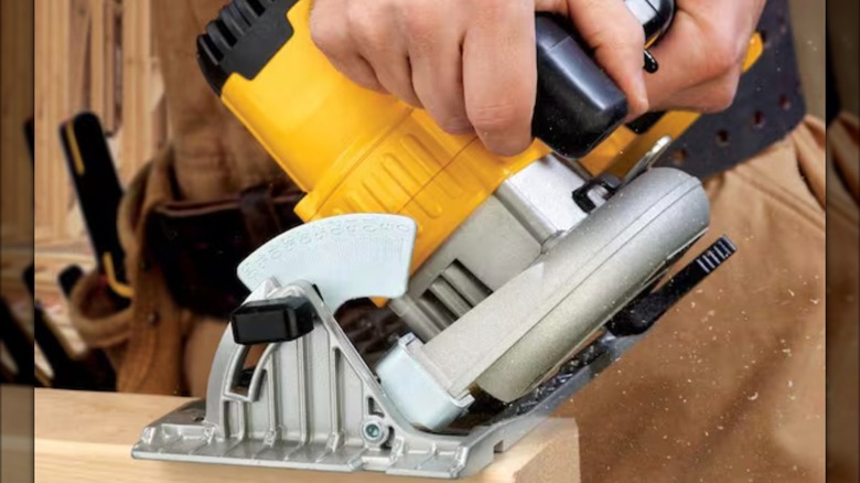 DeWalt 20V Max Circular Saw in use