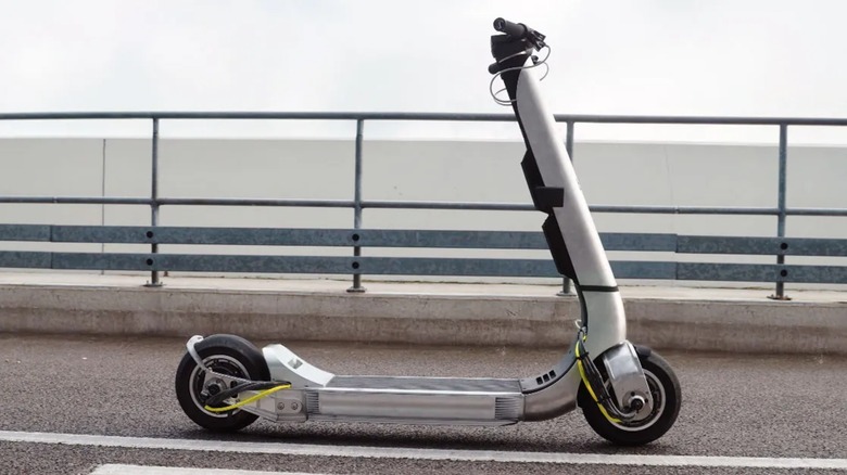 Bo's the Turbo scootyer pictured on a bridge