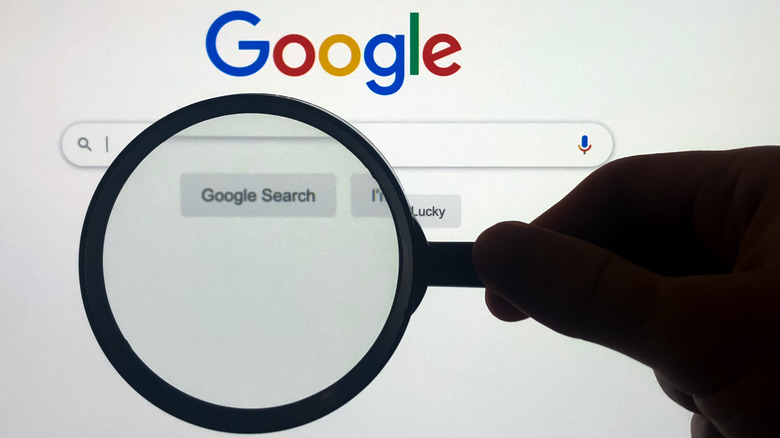 Google Search magnifying glass