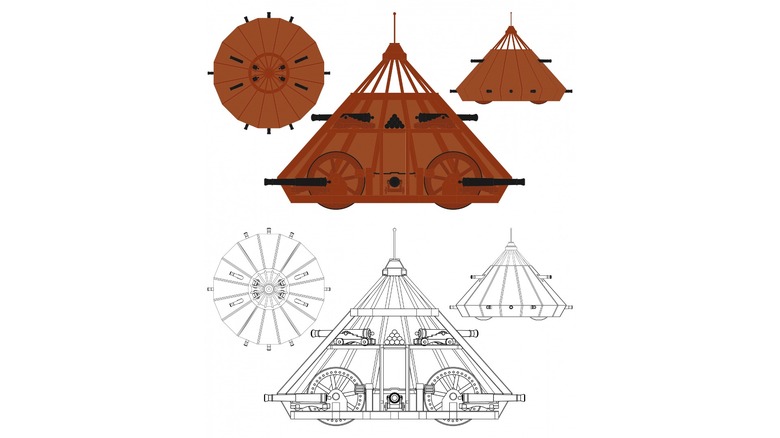 Leonardo da Vinci's armored vehicle concept