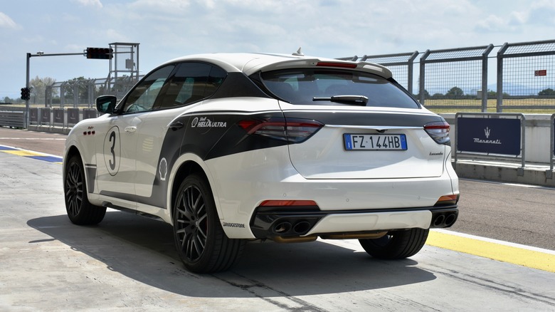 Maserati Levante Trofeo rear three quarter view.
