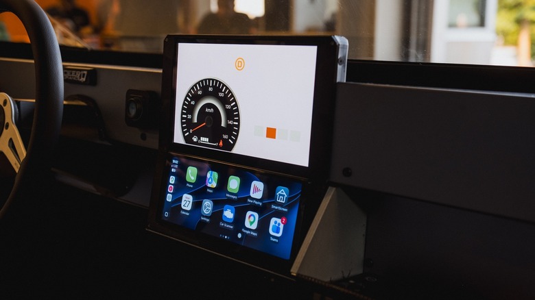 The interior of Clemson's Luminetta solar-powered car
