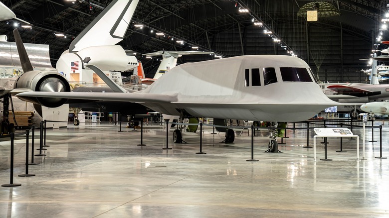 Tacit Blue aircraft in museum display