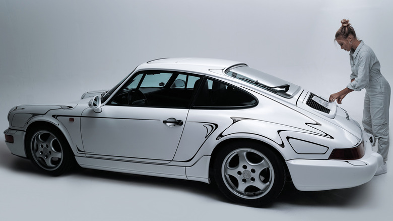 white custom Porsche 911 car