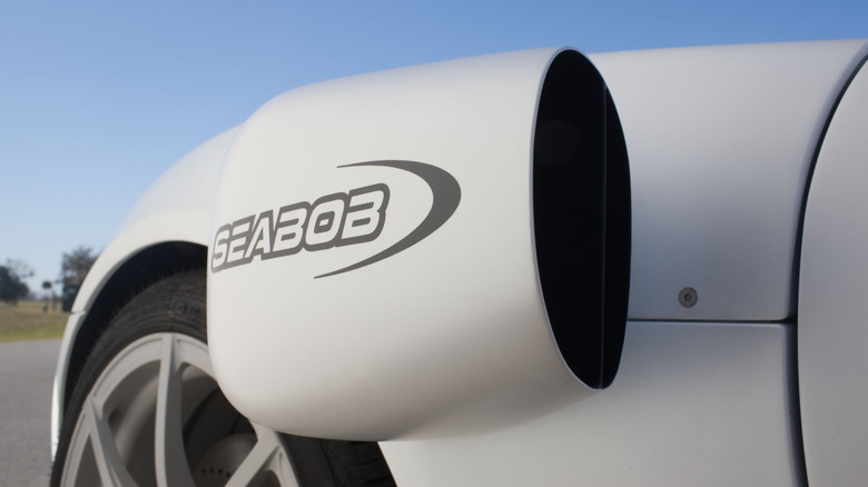 Closeup of Rinspeed Squba Seabob jet drives