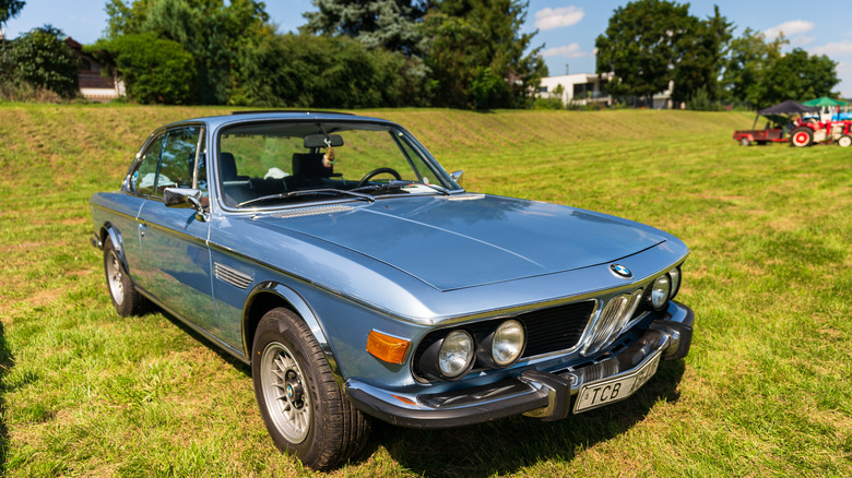 BMW 3.0 CSI on the fields