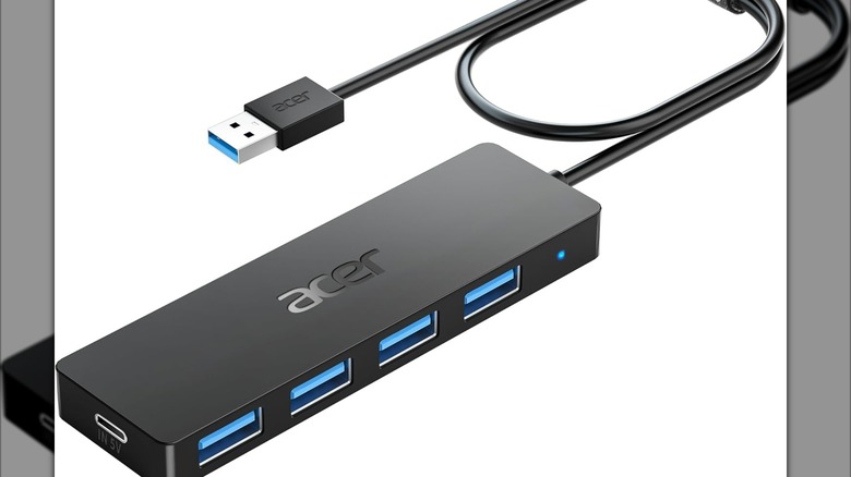 A stock image of an Acer USB hub.
