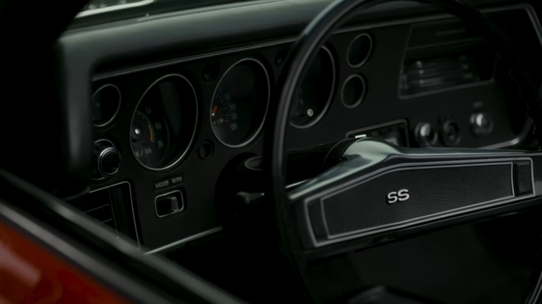 Dash shot of a 1970 Chevrolet Chevelle SS 454 convertible