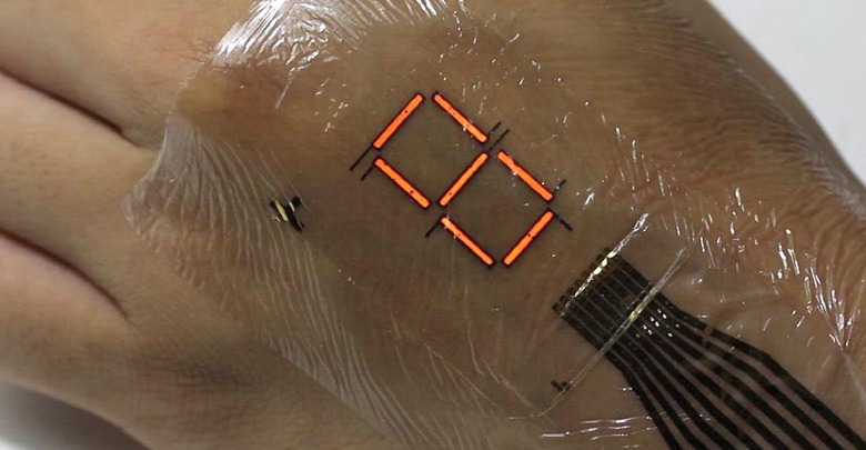 This ultra-thin electronic skin puts a digital display on your body