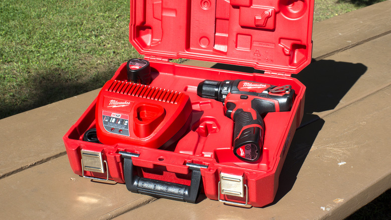 milwaukee drill and toolbox