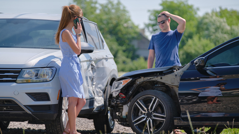 Two drivers meet after car crash