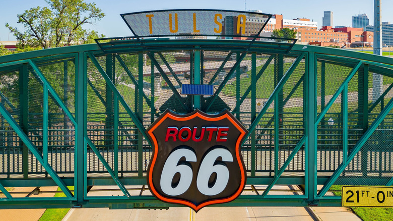 Route 66 sign in Tulsa, Oklahoma