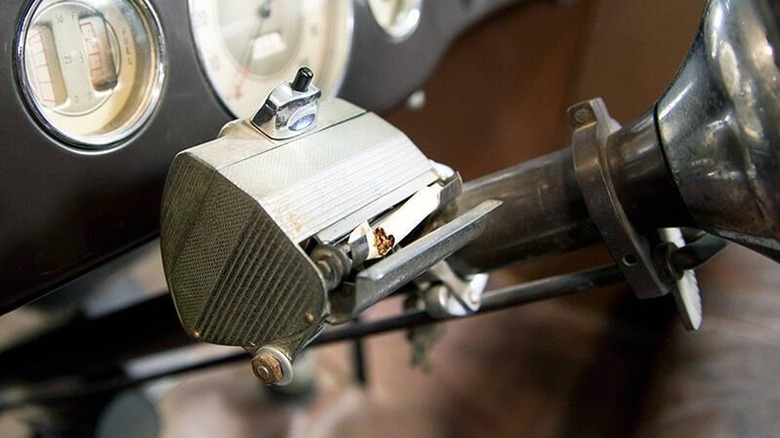 The cigarette dispenser/lighter in FDR's 1936 Ford phaeton.