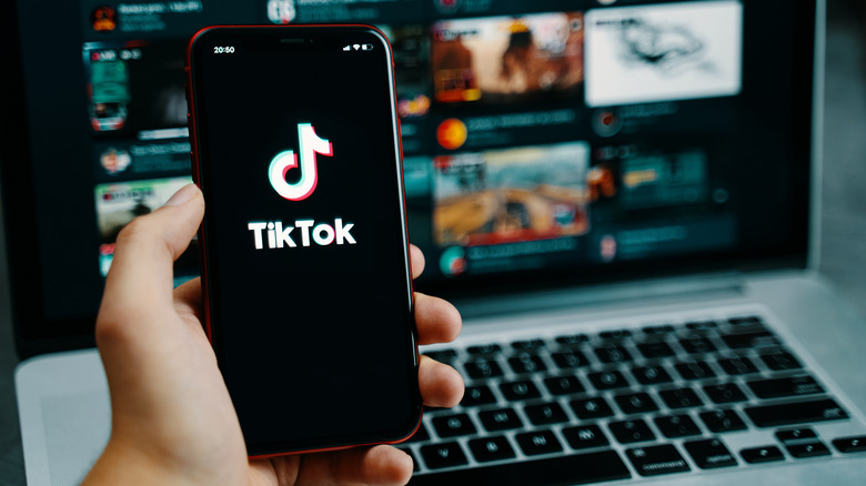 Smartphone with TikTok logo
