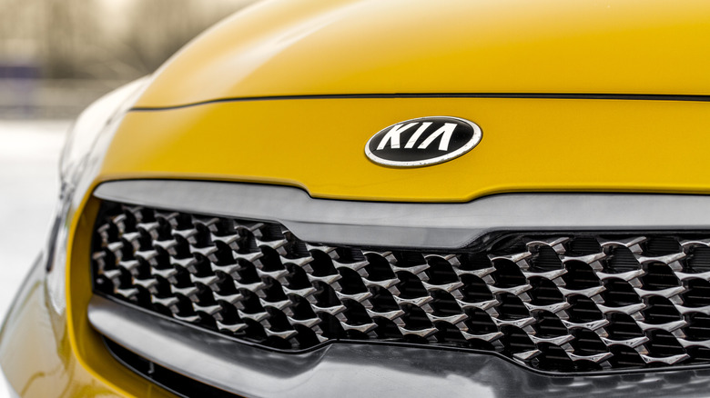 Kia logo on a car 