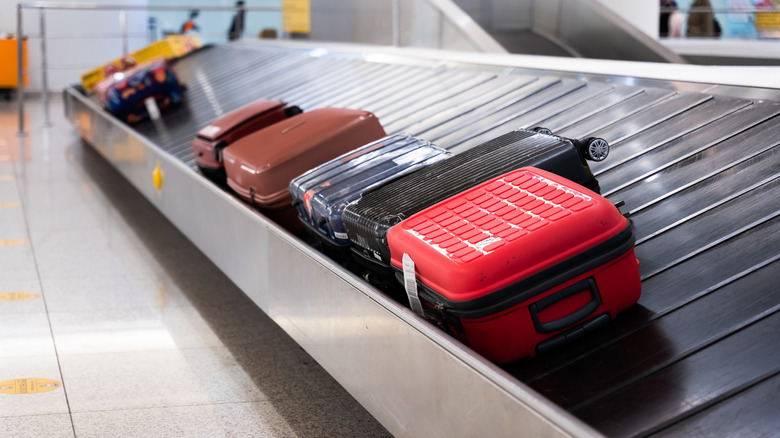 Suitcases at an airport