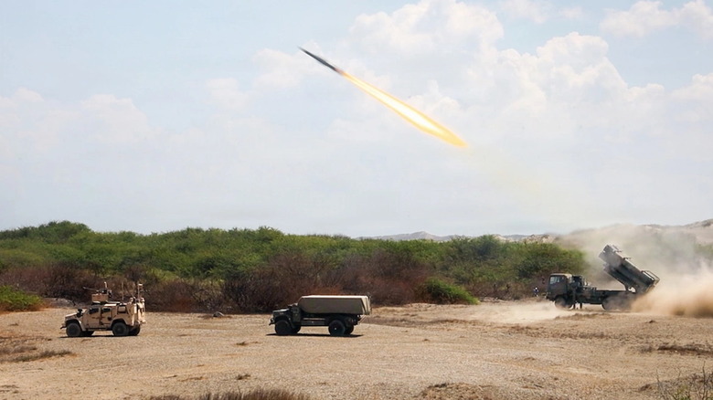 Truck firing Japanese Type 88 anti-ship missile
