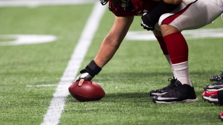 Football player on field