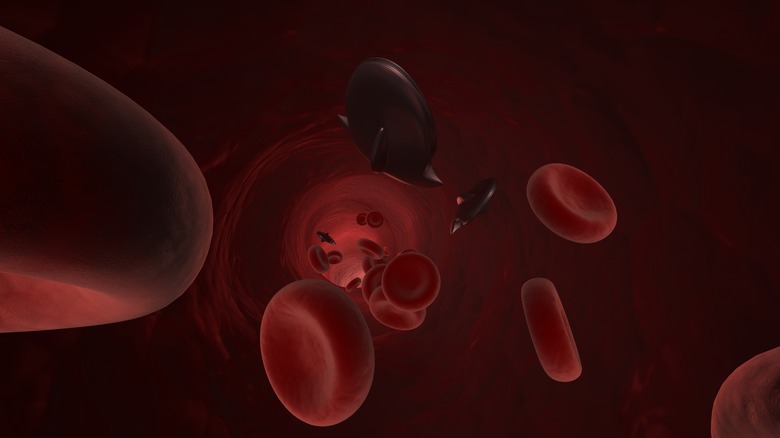 A nanobot in blood vessel