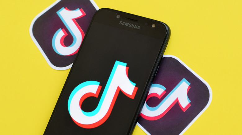 TikTok logo smartphone