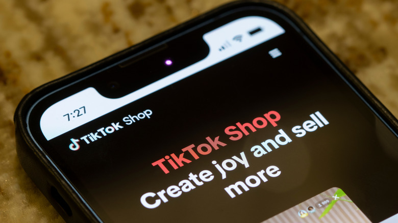 TikTok Shop store on phone