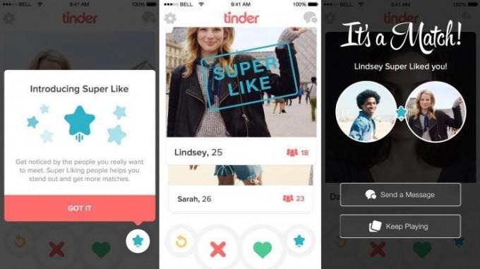 Pages like tinder