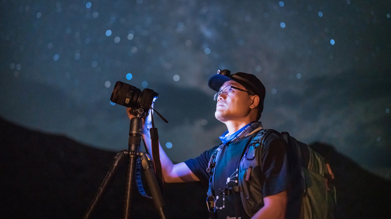 Astrophotographer with camera