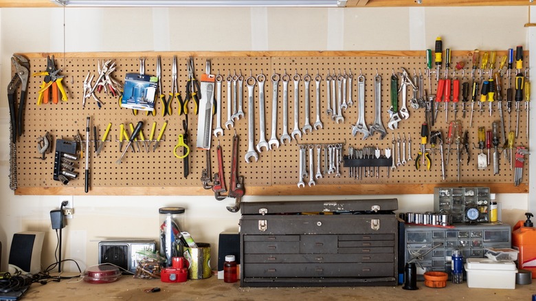 An array of tools on display