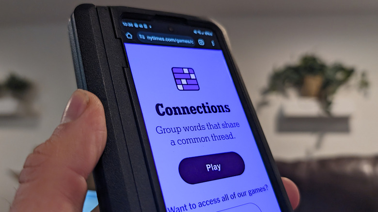 Connections game on a smartphone