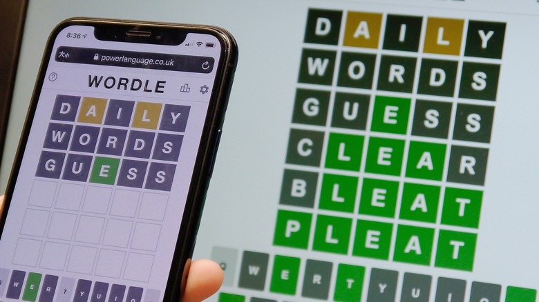 Wordle smartphone and desktop