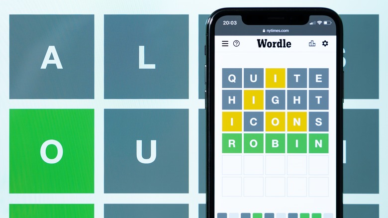 Wordle game smartphone browser