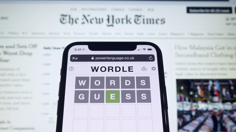 Wordle puzzle on a smartphone