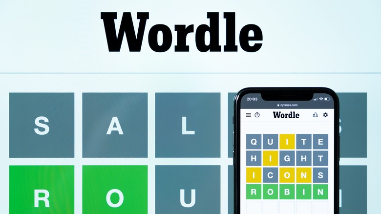 Wordle puzzle on a smartphone