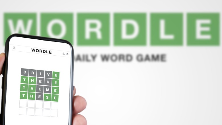 Wordle puzzle on a smartphone