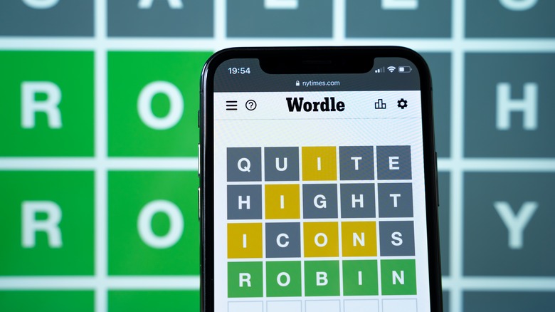 Wordle puzzle on a smartphone