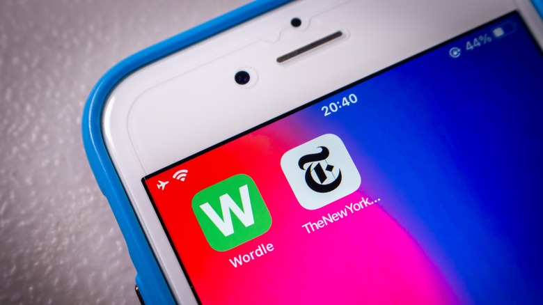 Wordle icon on smartphone