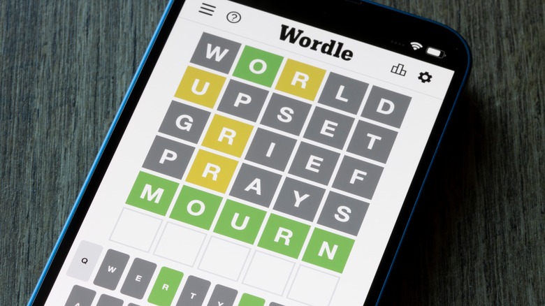 Wordle puzzle on smartphone