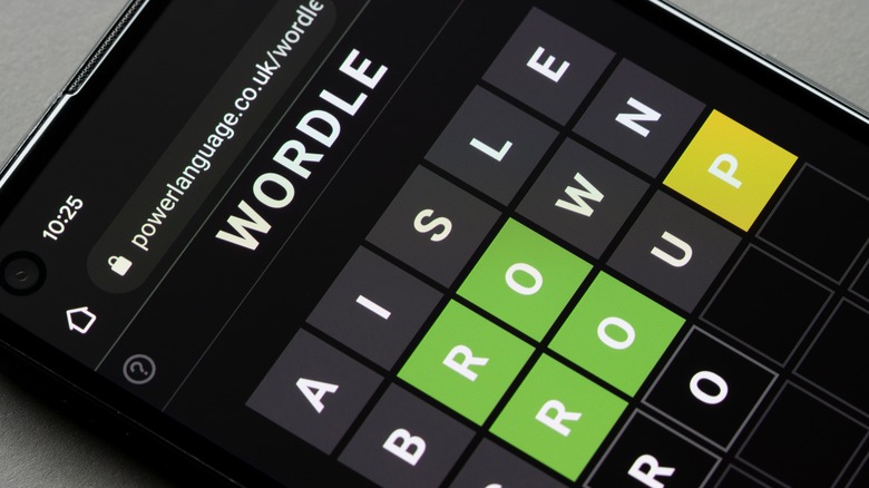 Wordle puzzle on a smartphone