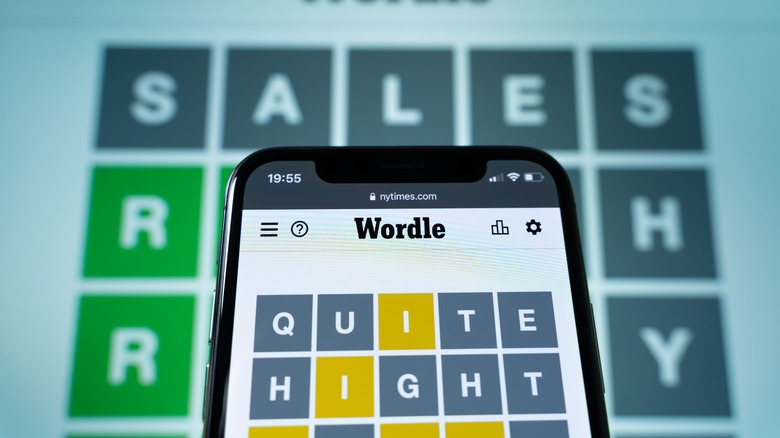 Wordle puzzle on a smartphone