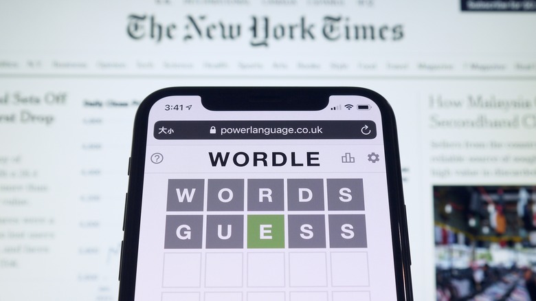 Wordle puzzle on a smartphone