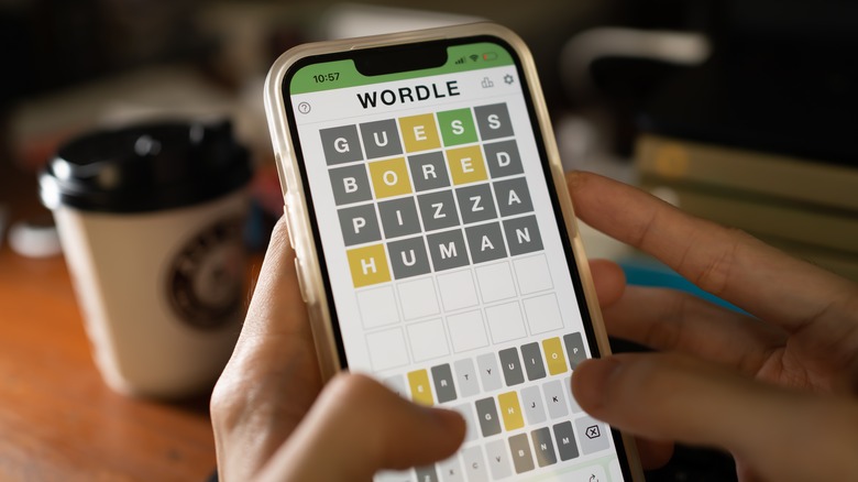 Wordle puzzle on a smartphone