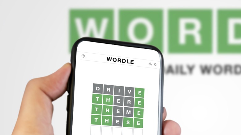 Wordle puzzle on a smartphone