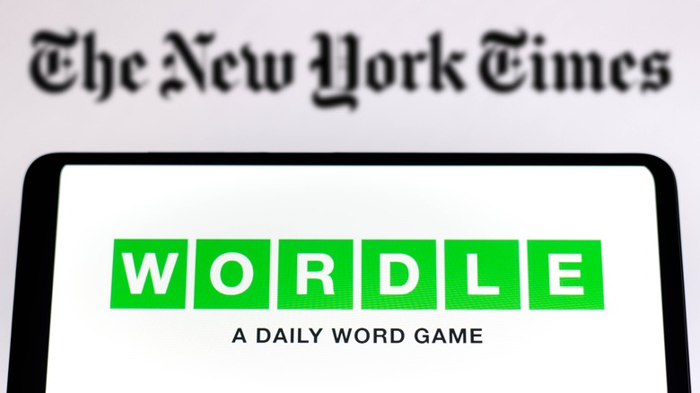 Wordle logo on smartphone