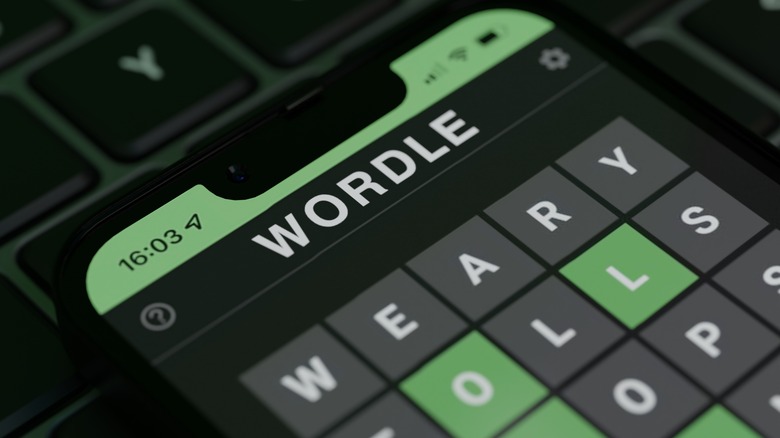 Wordle puzzle on a smartphone